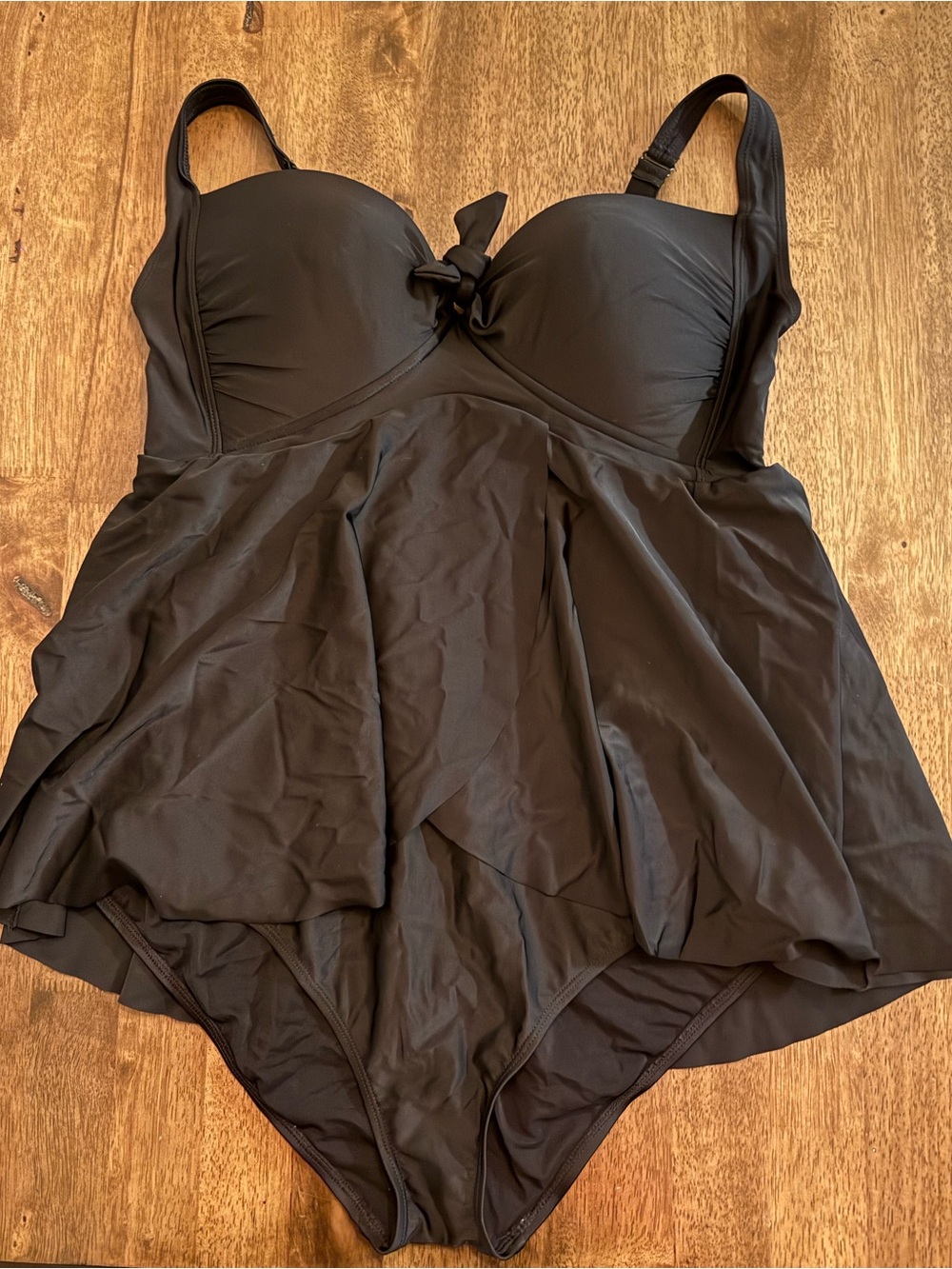 torrid Black One-Piece Swimdress with Built-In Bra